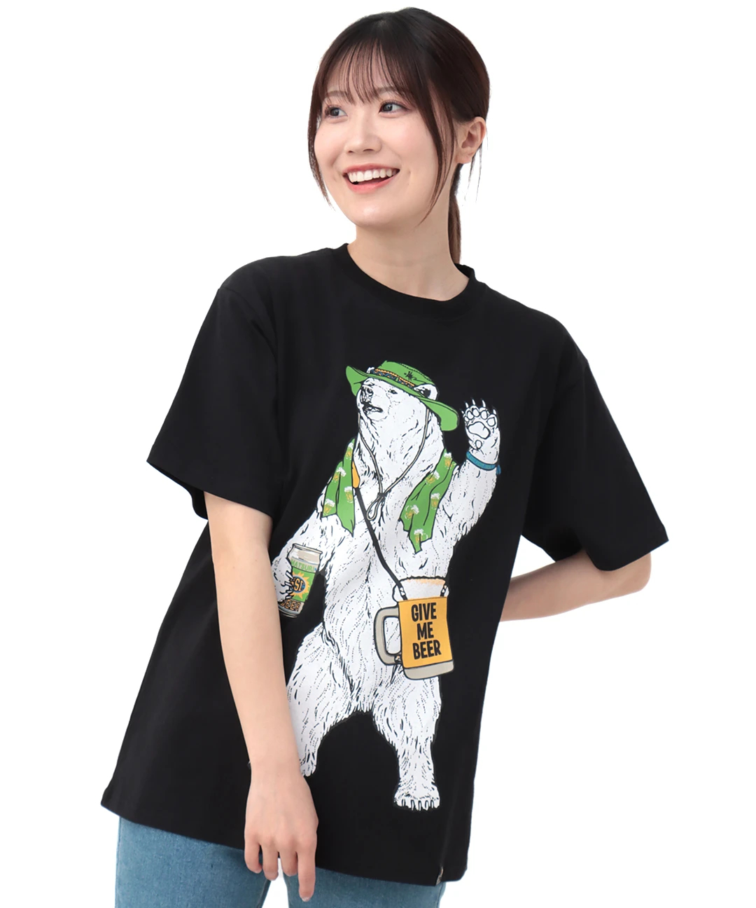 go slow caravan USAコットンフェスクマTシャツ【WEB限定】 / Tシャツ
