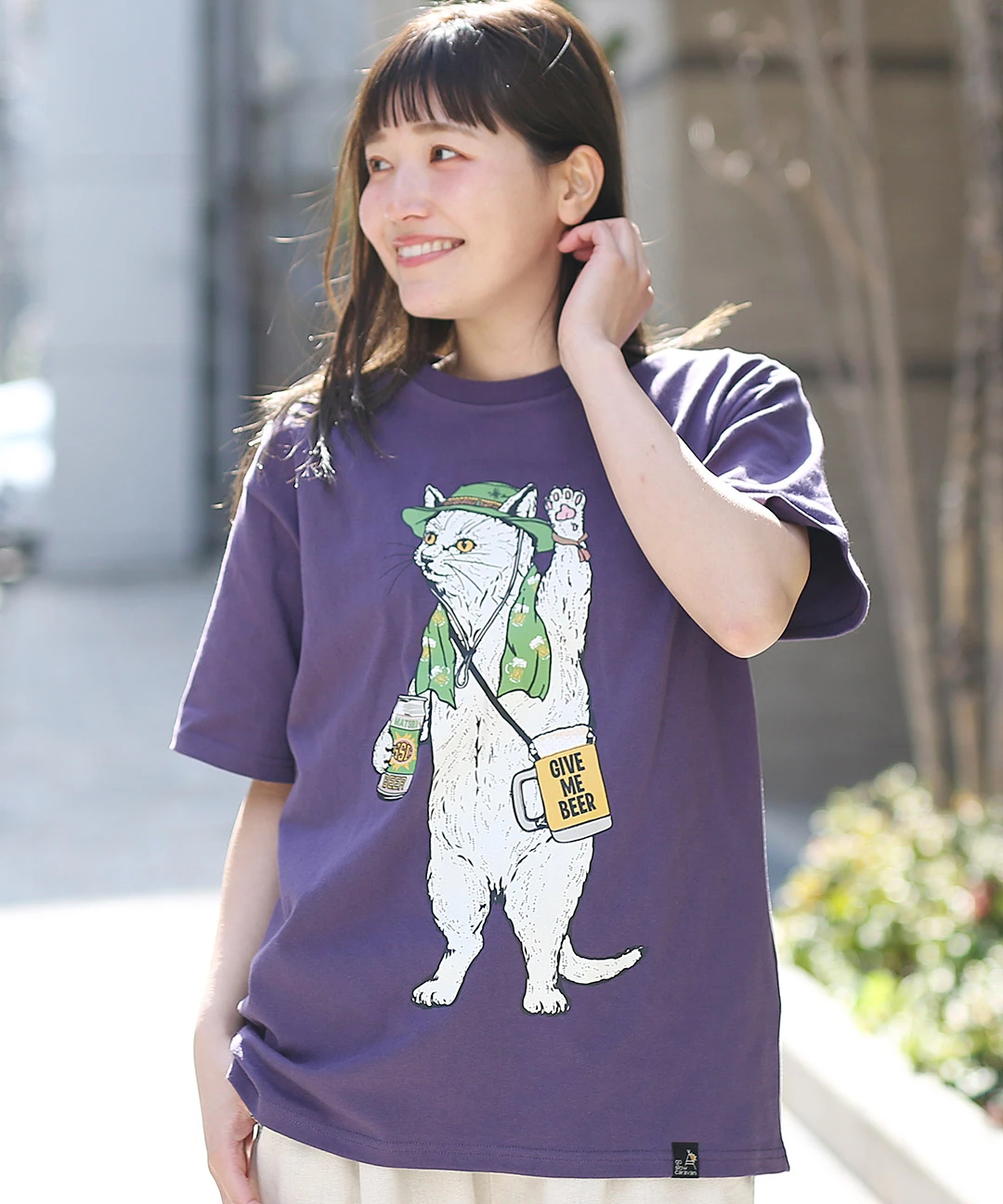 go slow caravan USAコットンフェス猫Tシャツ【WEB限定】 / Tシャツ 