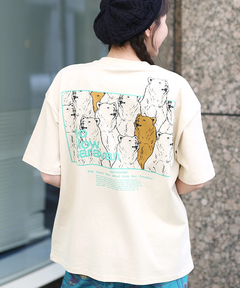 チチカカ |go slow caravan USAコットンスクエアバックプリントTシャツ【WEB限定】