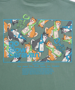 チチカカ |go slow caravan USAコットンスクエアバックプリントTシャツ【WEB限定】