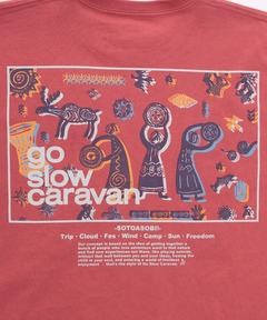 チチカカ |go slow caravan USAコットンスクエアバックプリントTシャツ【WEB限定】