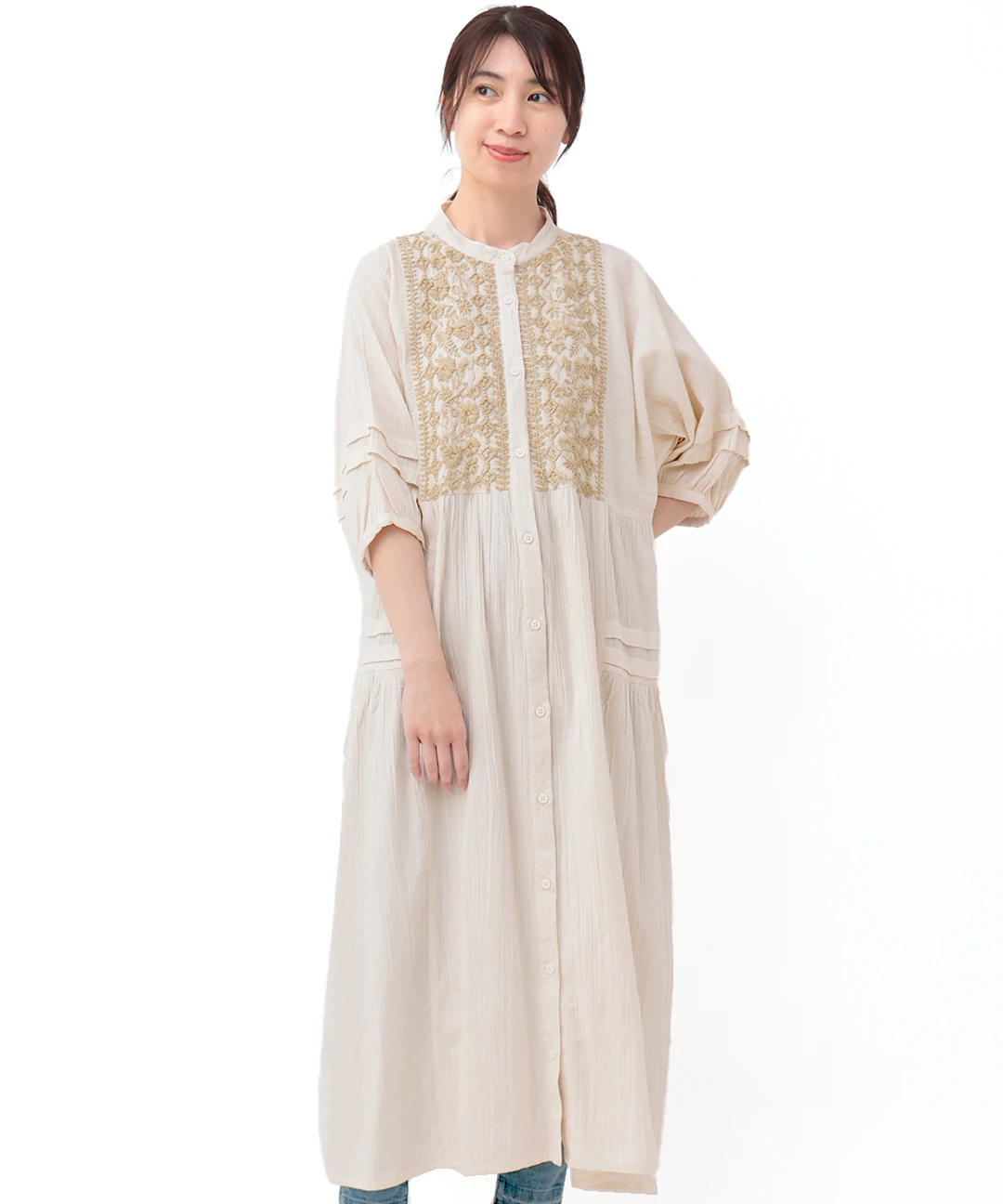 Rico フロールハンド刺繍楊柳ワンピース / ワンピース | エスニック