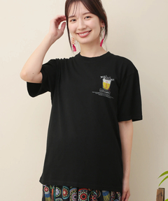 チチカカ |go slow caravan 猫と麦酒Tシャツ 麦酒風呂【WEB限定】