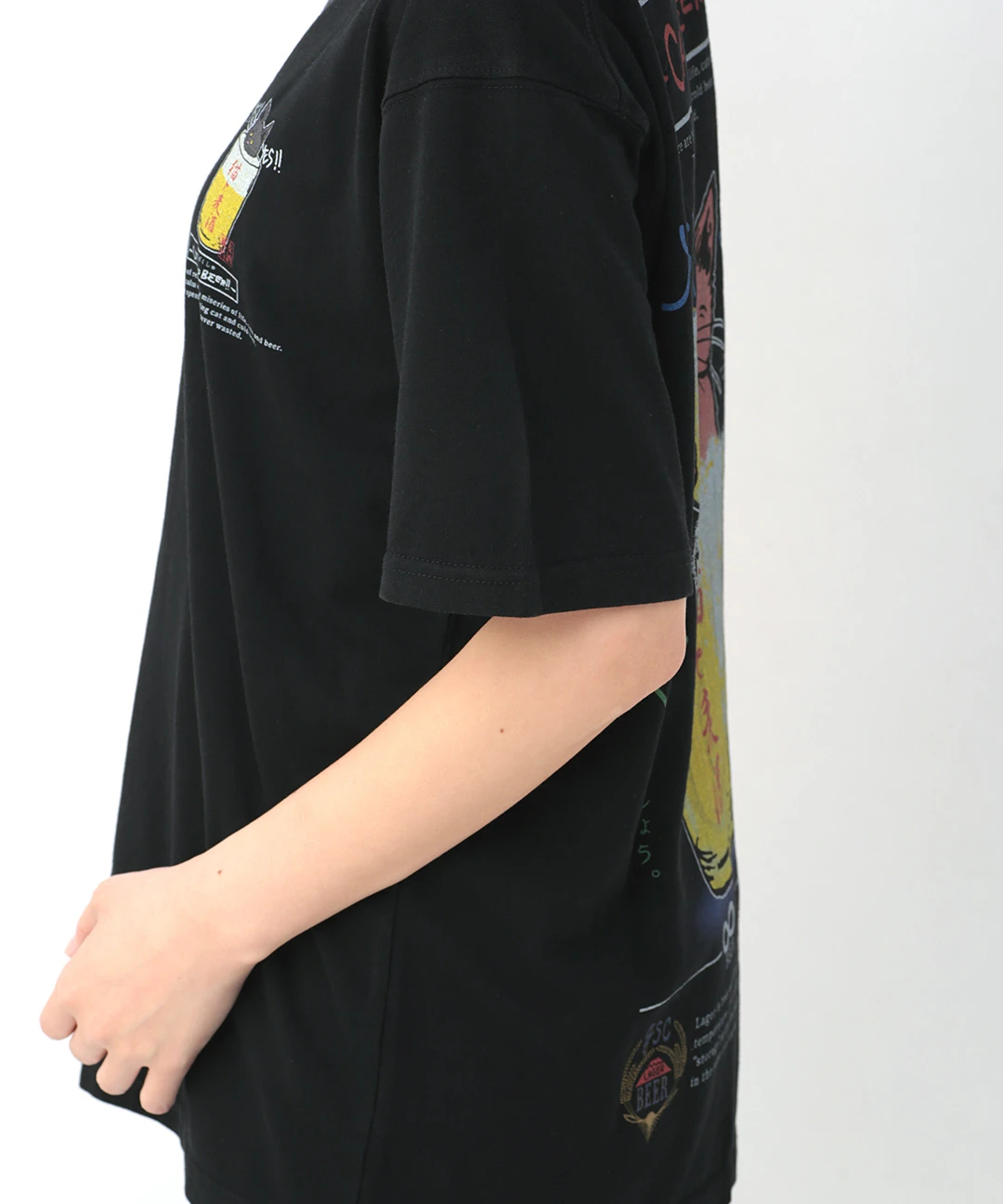 go slow caravan 猫と麦酒Tシャツ 麦酒風呂【WEB限定】 / T
