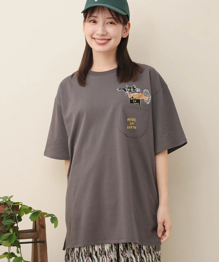 チチカカ |go slow caravan 色々ポケット刺繍ビッグTシャツ【WEB限定】