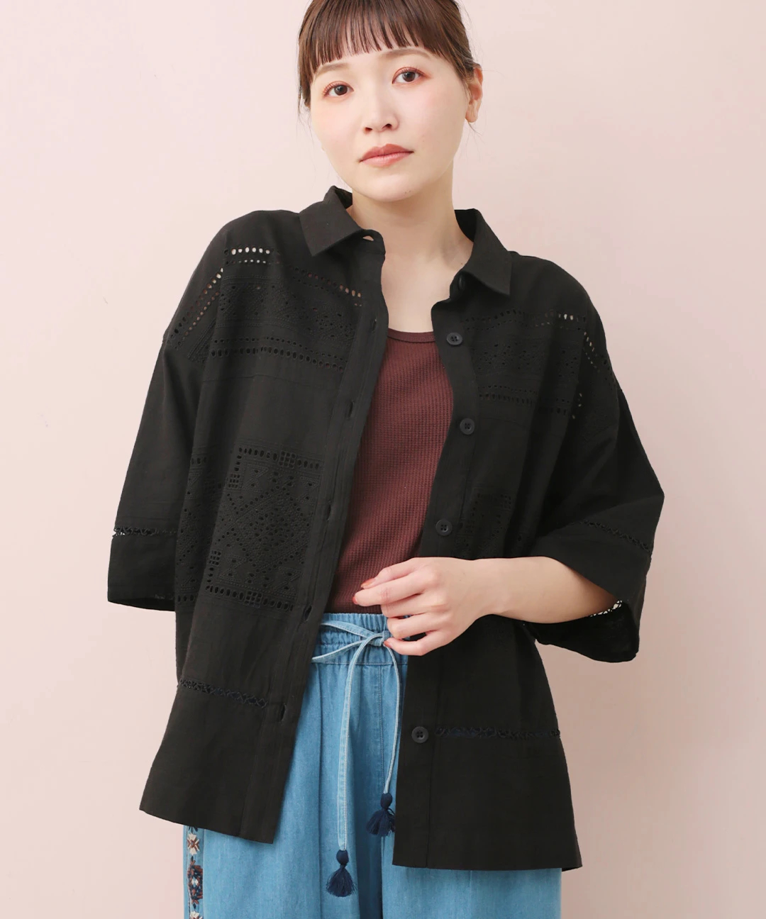 Rico カットワークエンブロイダリーシャツ / シャツ・ブラウス