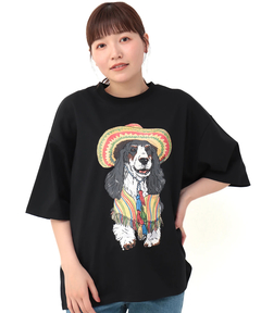 チチカカ |天竺ドッグプリントTシャツ