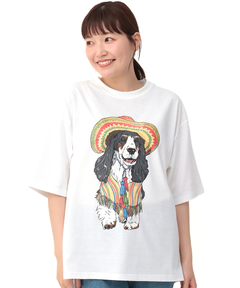 チチカカ |天竺ドッグプリントTシャツ