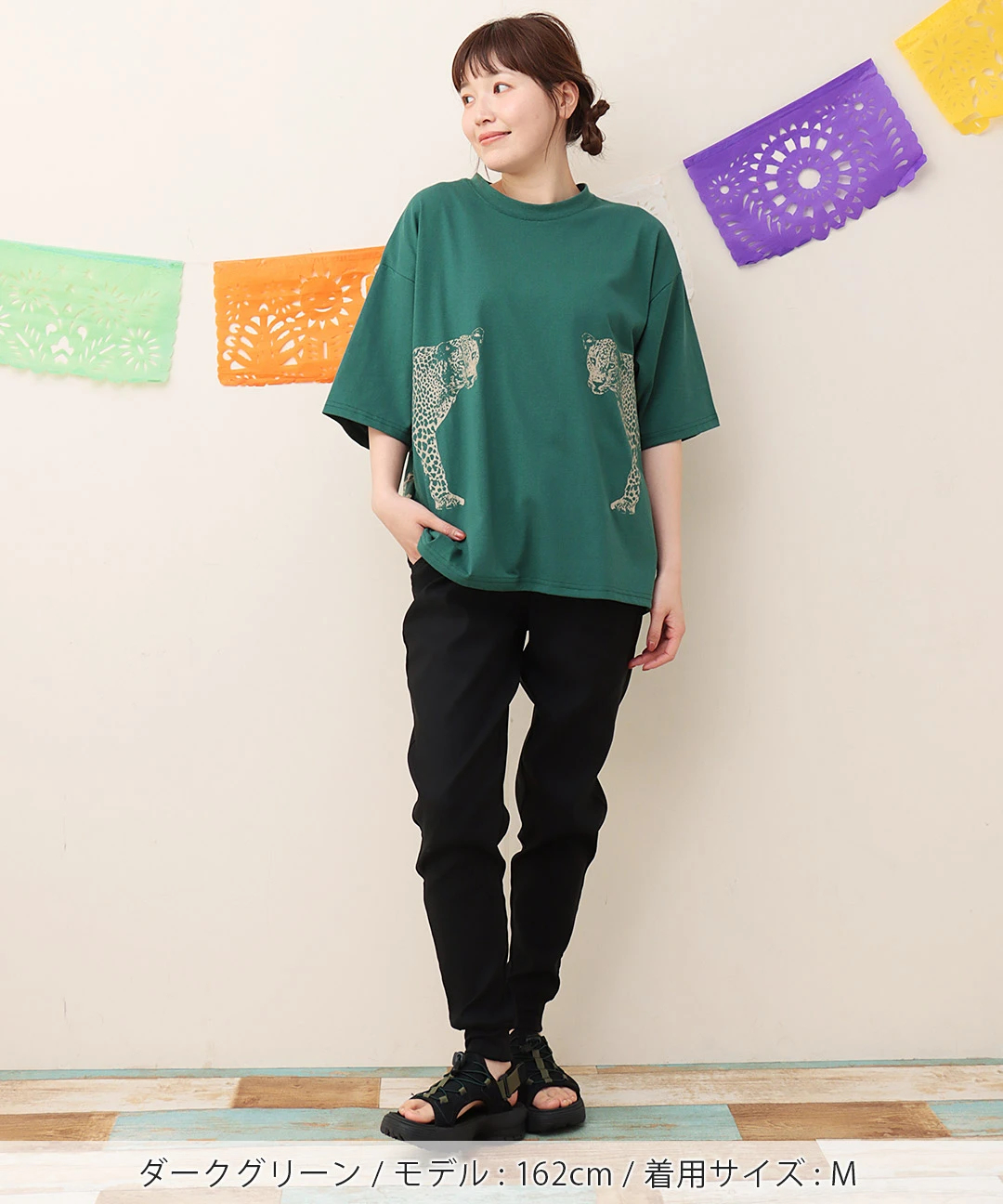 天竺アニマルサイドプリントTシャツ / Tシャツ・カットソー