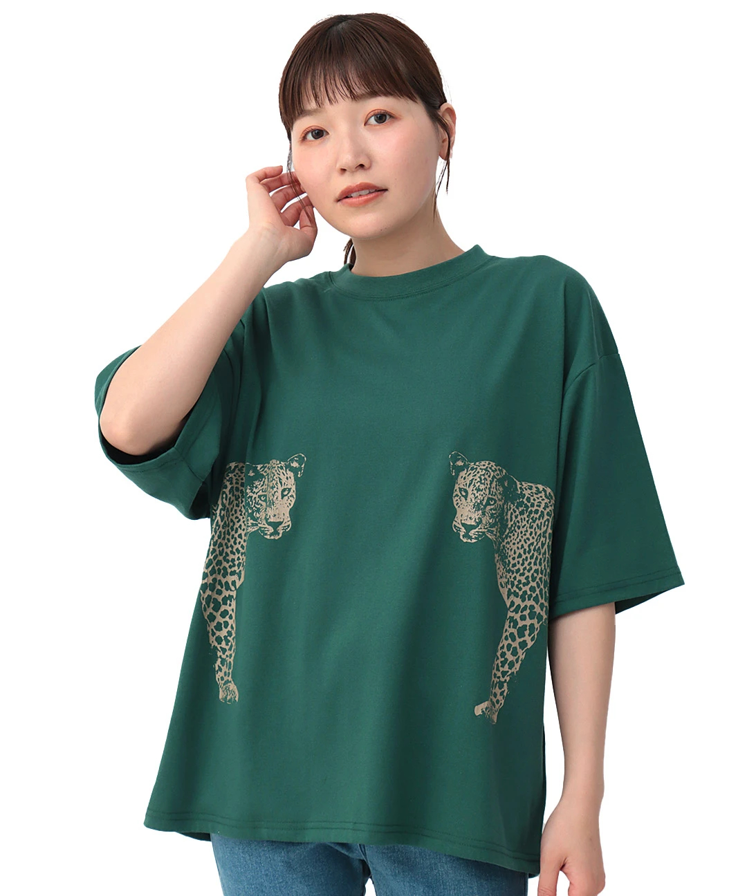 天竺アニマルサイドプリントTシャツ / Tシャツ・カットソー