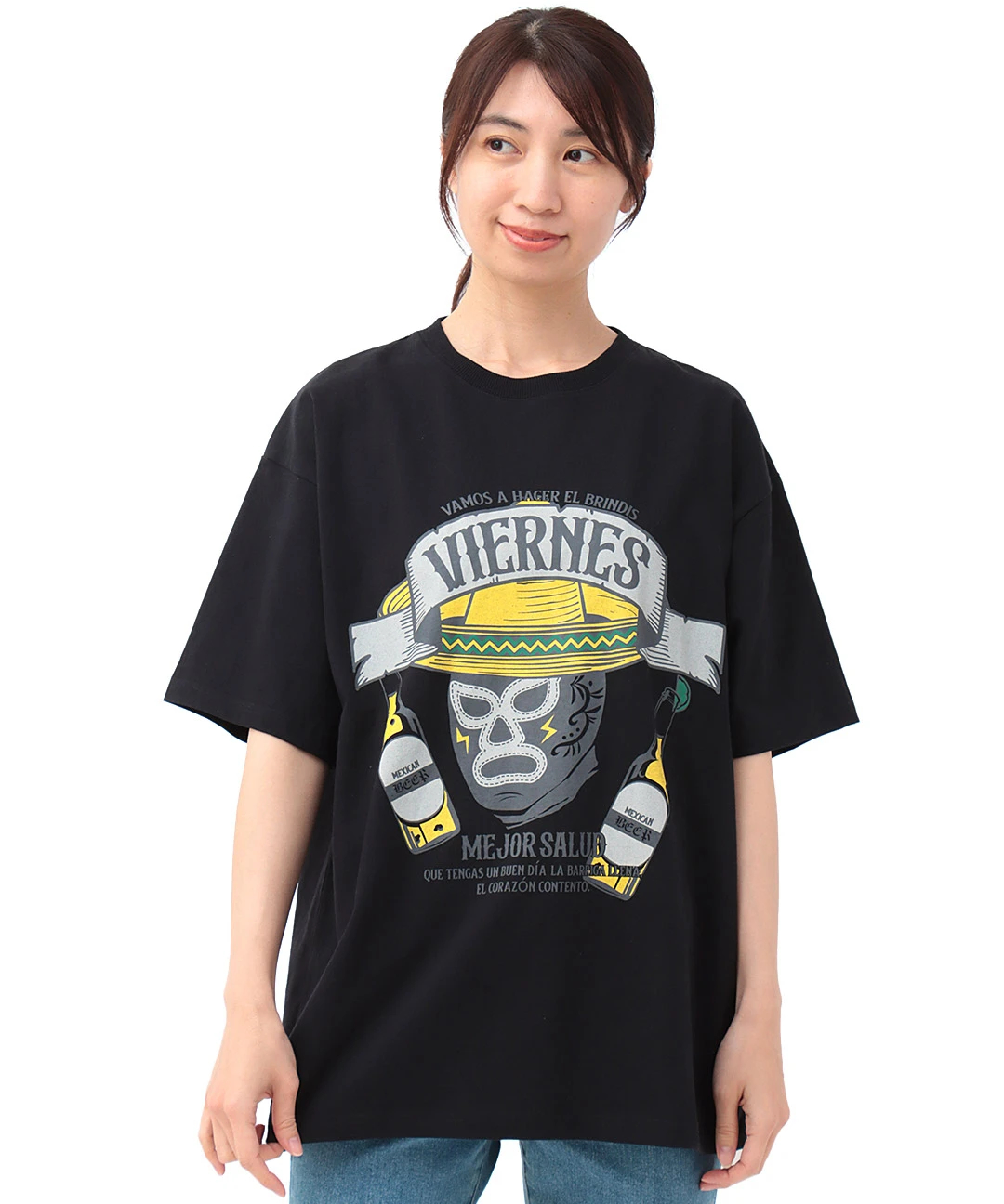 USAコットンお酒ルチャプリントTシャツ / Tシャツ・カットソー