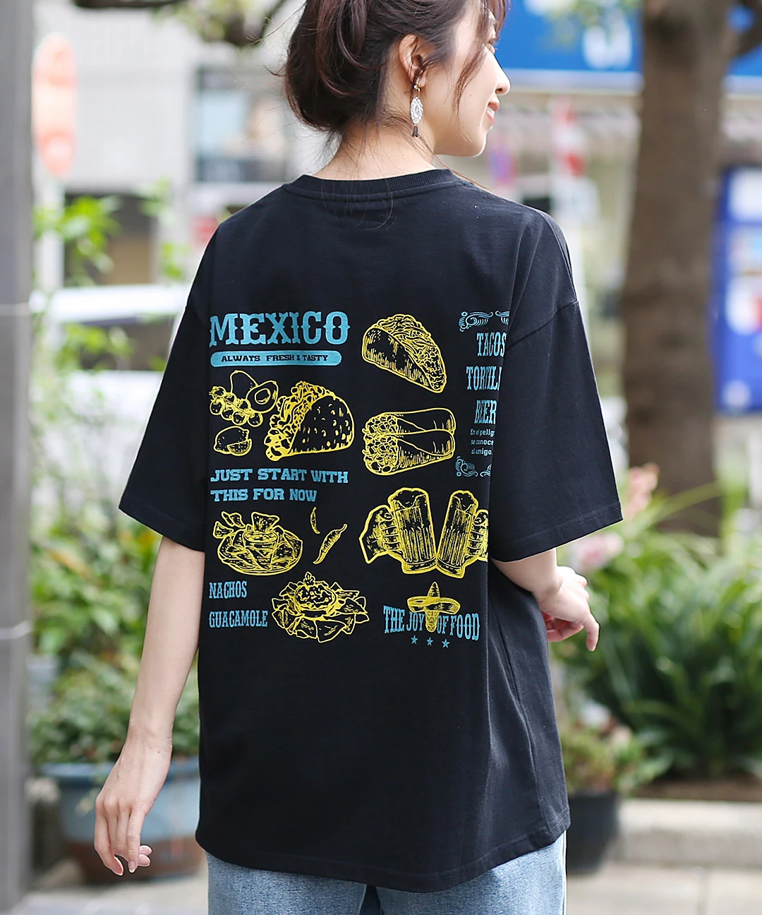 USAコットンメキシコフードプリントTシャツ / Tシャツ・カットソー
