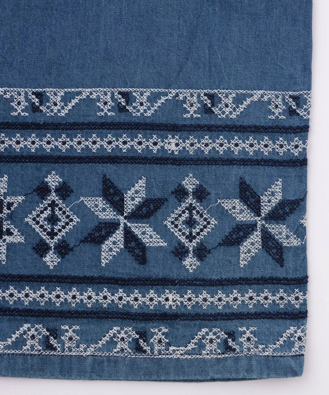 ラインフラワー刺繍ワイドパンツ / パンツ | エスニック