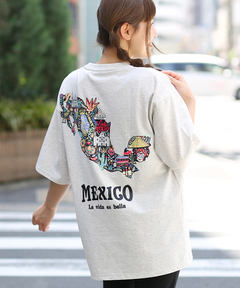 チチカカ |メキシコマップバックプリントTシャツ