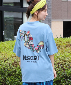 チチカカ |メキシコマップバックプリントTシャツ