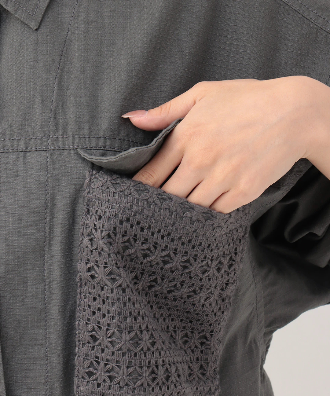 スリーブアロー刺繍シャツジャケット / ジャケット・ブルゾン