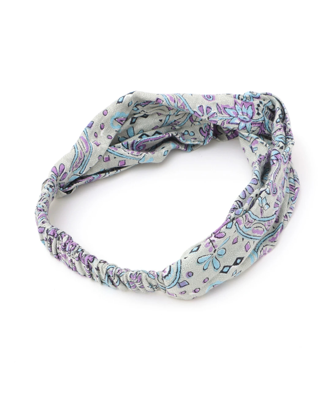 エコフレンドリーダイ ブロックプリントヘアバンド / ヘアバンド