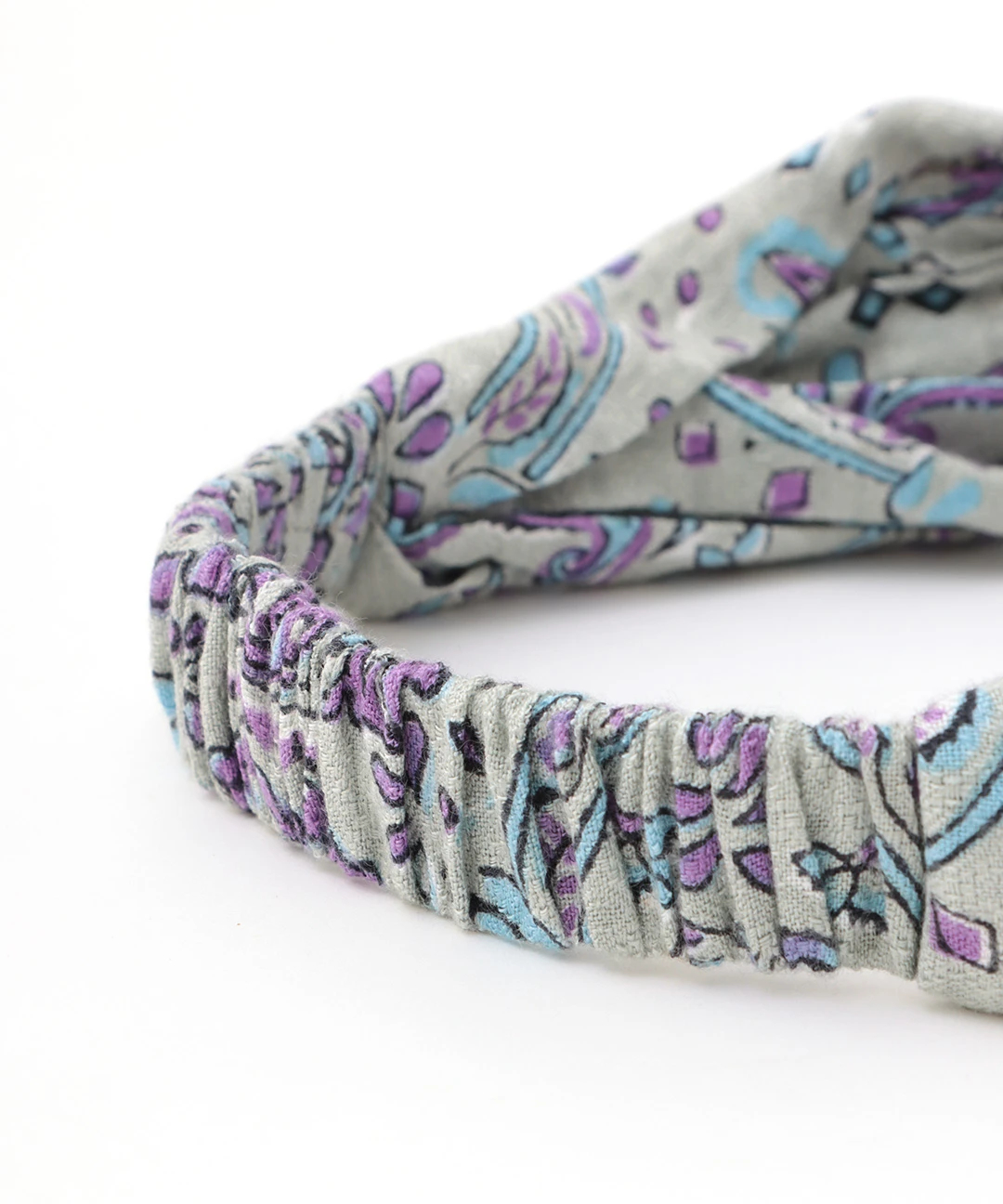 エコフレンドリーダイ ブロックプリントヘアバンド / ヘアバンド