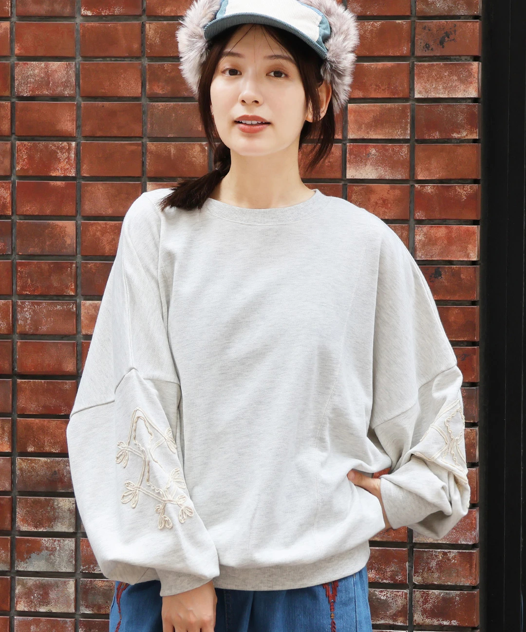 K*様 値下げ交渉歓迎 ルイヴィトン 刺繍モチーフ スウェット M キカテープ刺繍スウェットプルオーバー / スウェット・パーカー