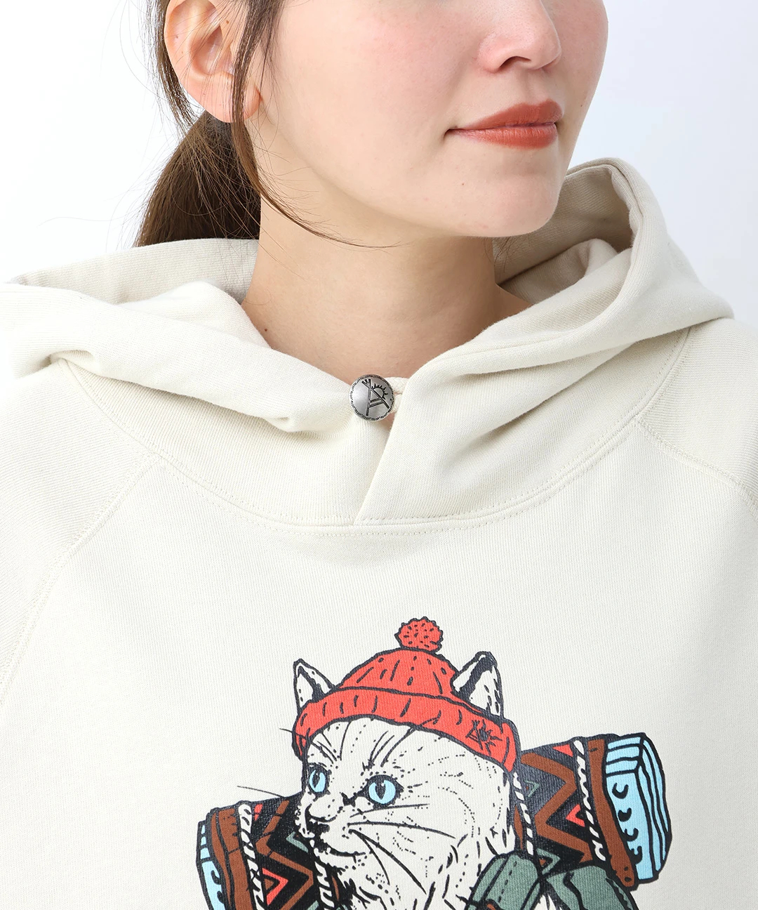 go slow caravan 野営猫裏毛スウェットプルパーカー【WEB限定