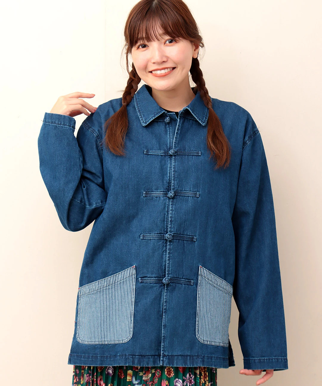 go slow caravan 込み込みチャイナシャツジャケット【WEB限定
