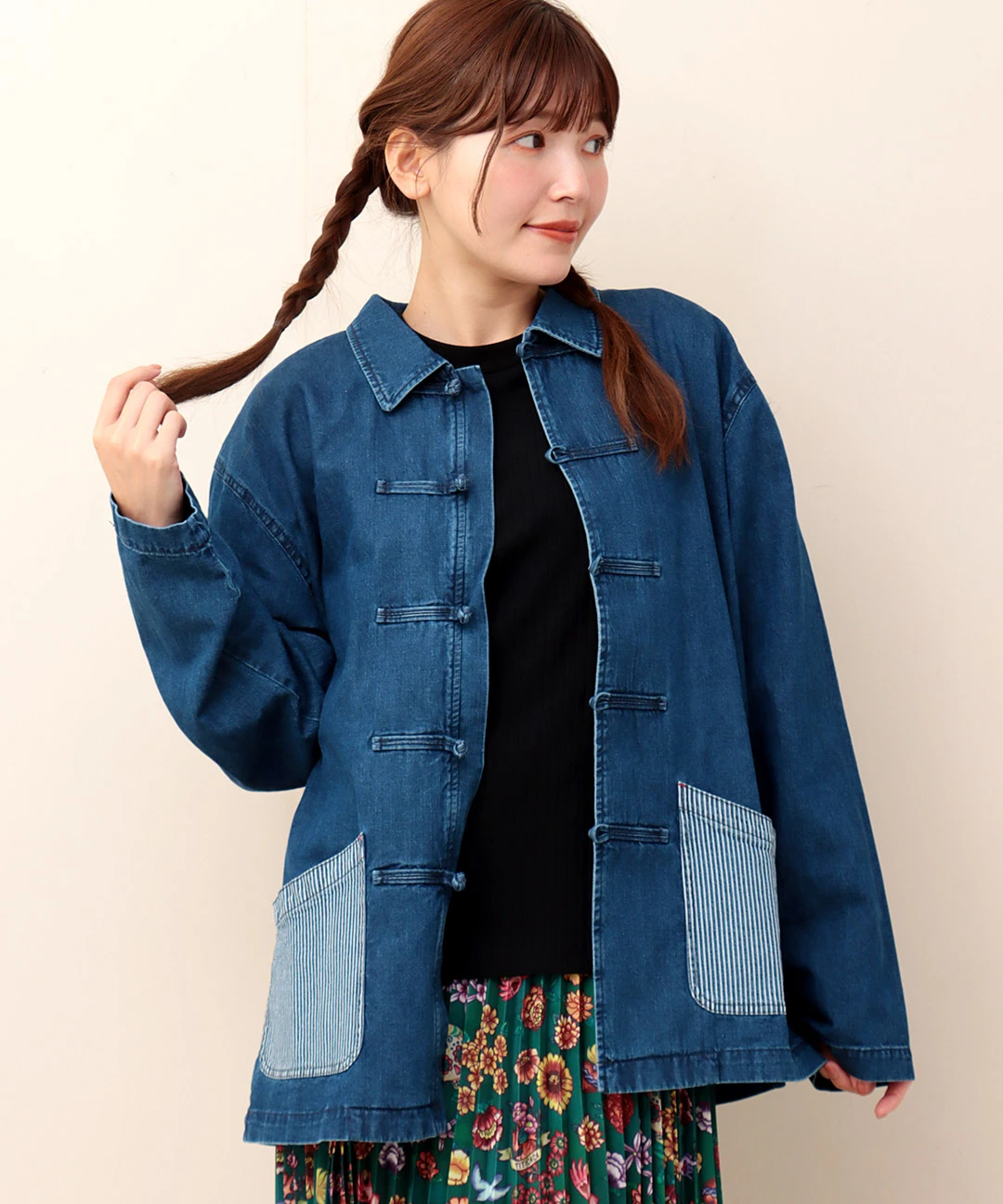 go slow caravan 込み込みチャイナシャツジャケット【WEB限定