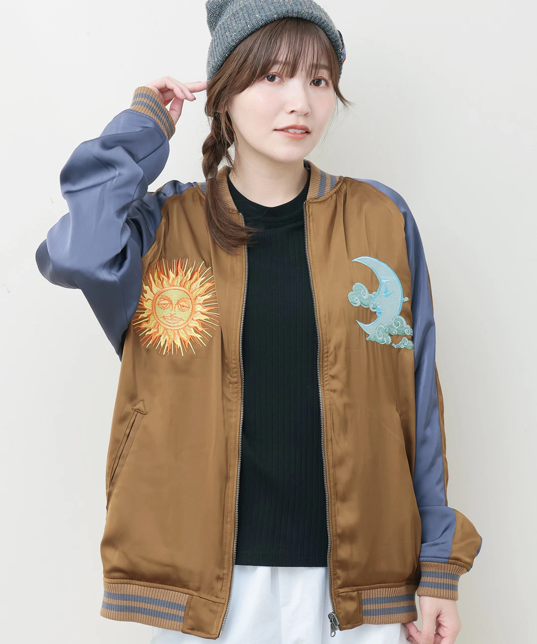 go slow caravan サテンリバーシブルスーベニアジャケット【WEB