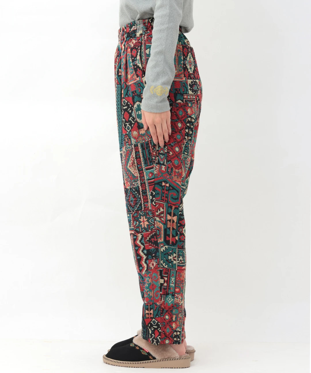 go slow caravan ゴブラン織り総柄イージーパンツ【WEB限定】 / パンツ