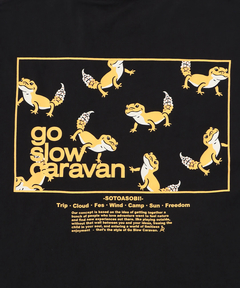 チチカカ |go slow caravan USAコットンスクエアプリントロングTシャツ【WEB限定】