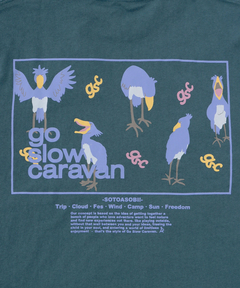 チチカカ |go slow caravan USAコットンスクエアプリントロングTシャツ【WEB限定】