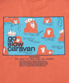 チチカカ |go slow caravan USAコットンスクエアプリントロングTシャツ【WEB限定】