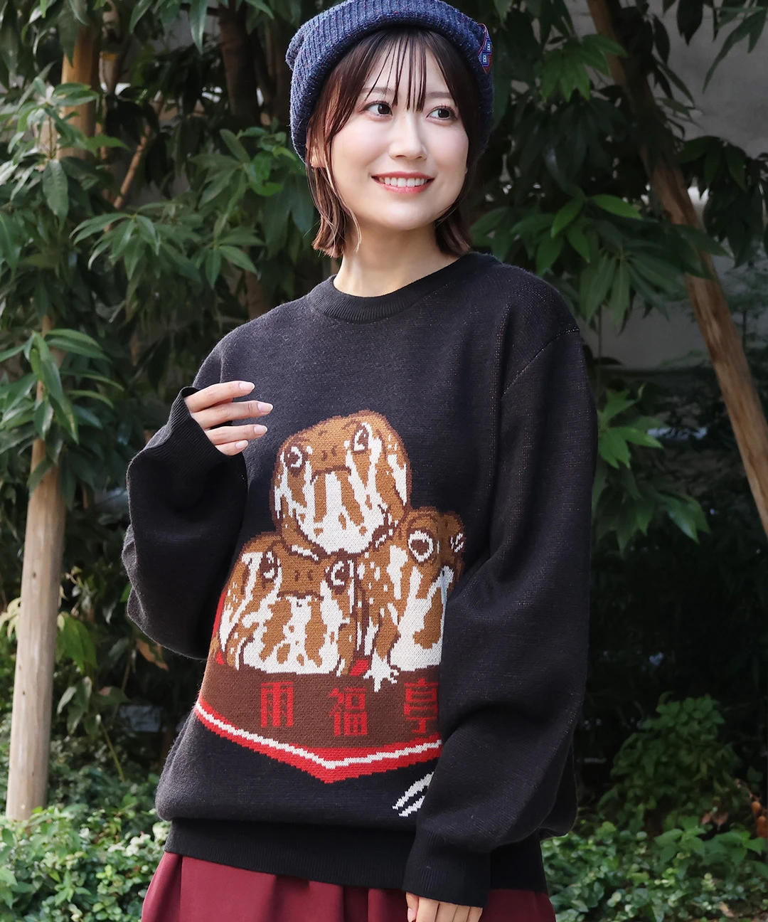 go slow caravan アメフクラガエルジャカードセーター【WEB限定