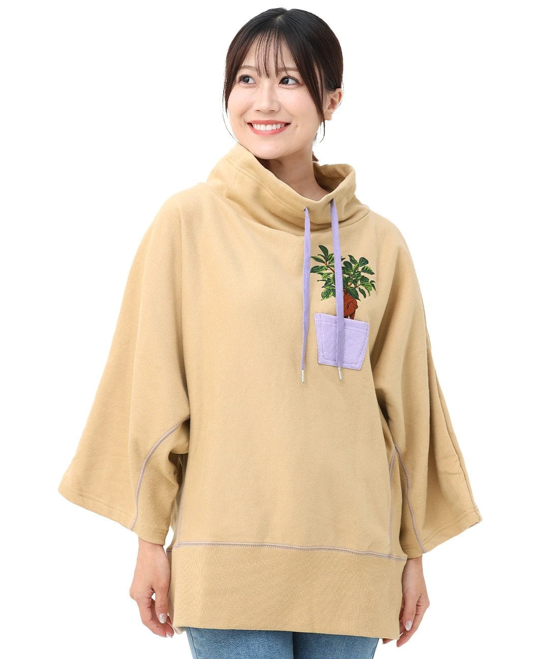 go slow caravan 裏起毛ハイネックドルマンプルオーバー【WEB限定