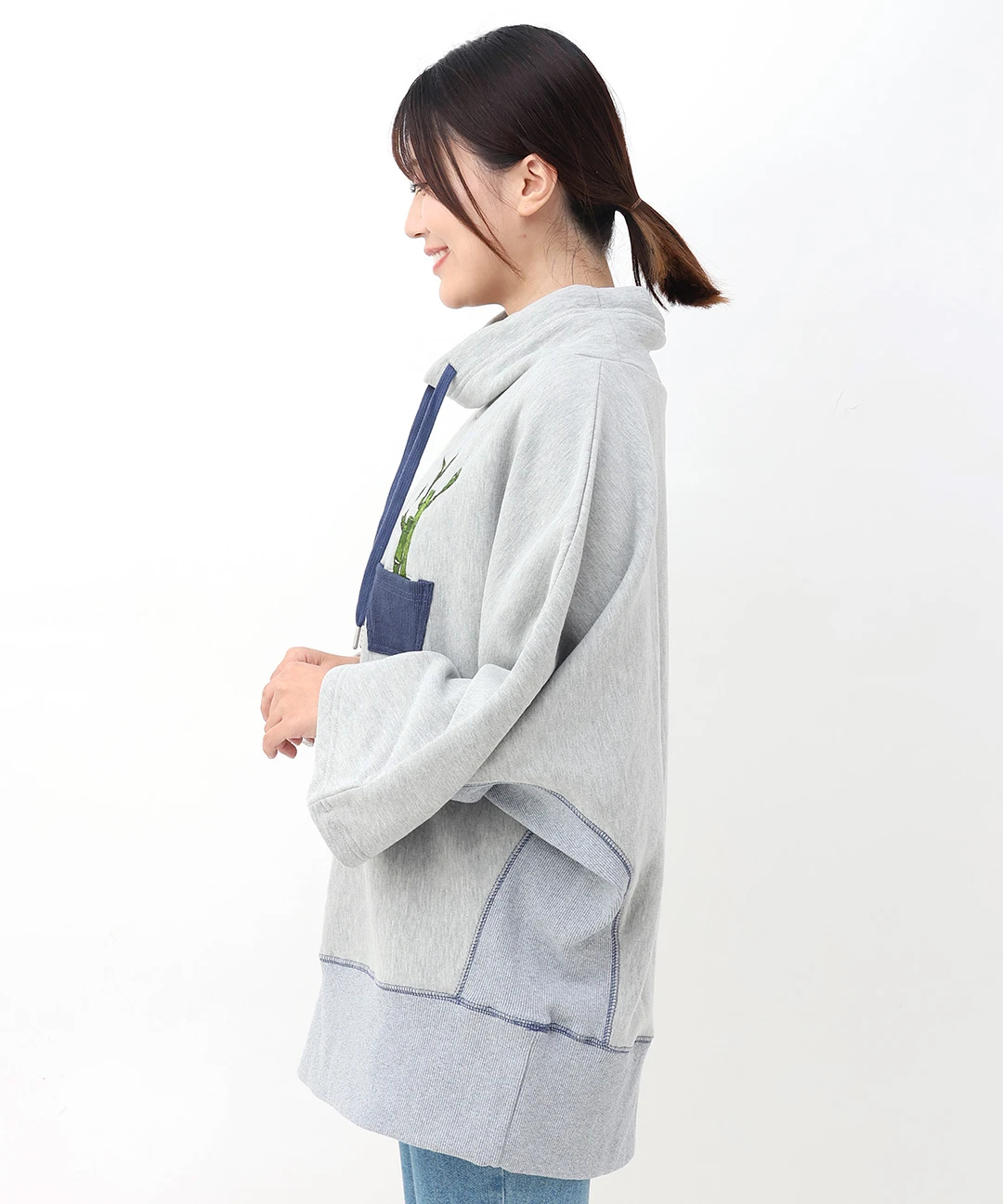 go slow caravan 裏起毛ハイネックドルマンプルオーバー【WEB限定