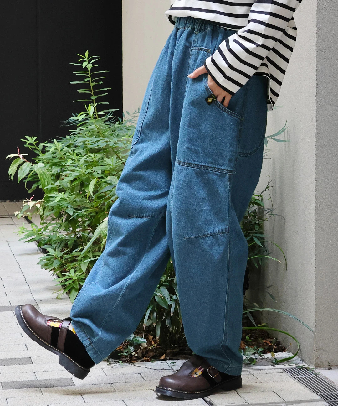 デニム切替テーパードパンツ / パンツ | エスニックファッション＆雑貨