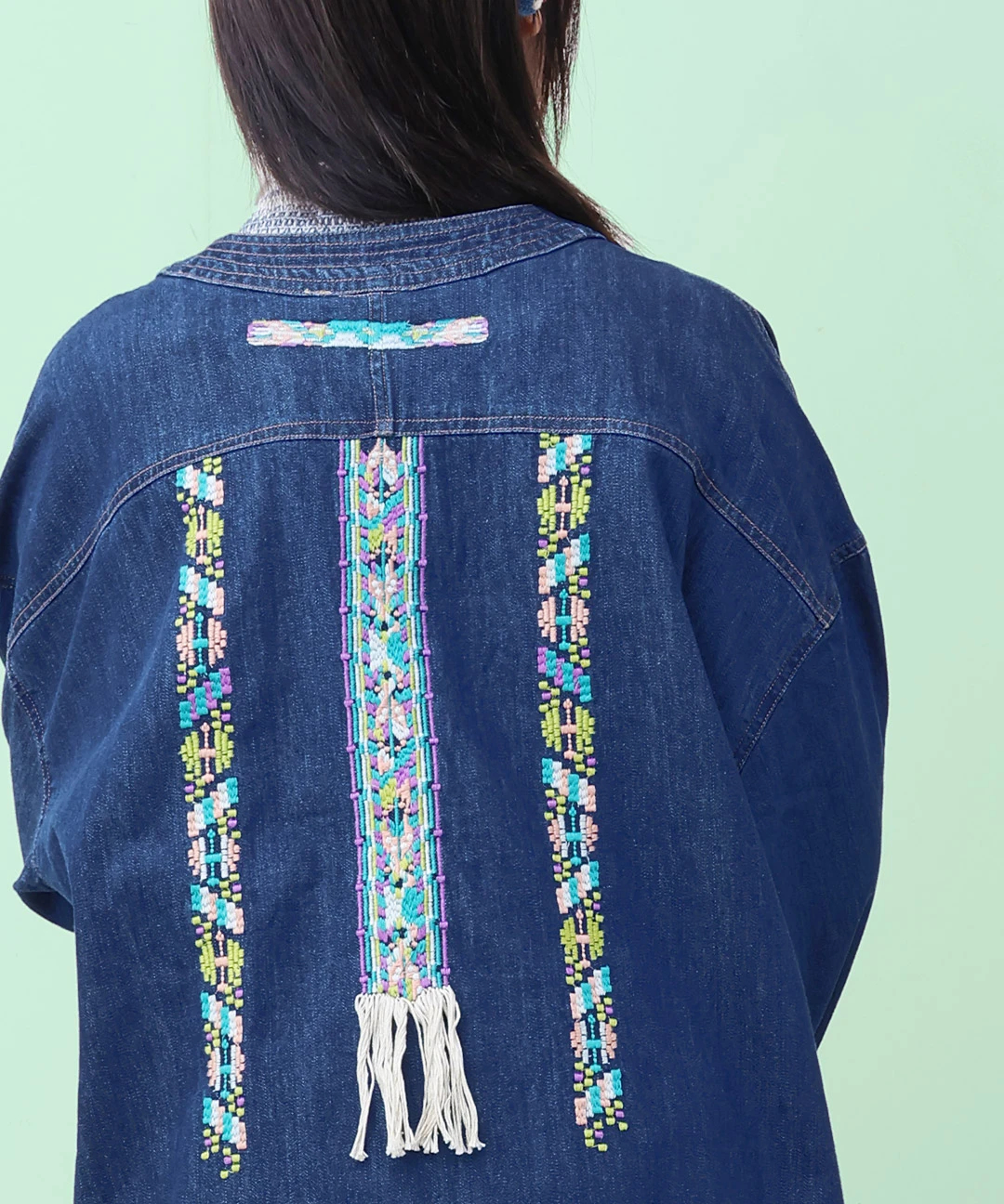 Rico メヒコデニム刺繍ロングジャケット / ジャケット・ブルゾン Rico メヒコデニム刺繍ロングジャケット / ジャケット・ブルゾン