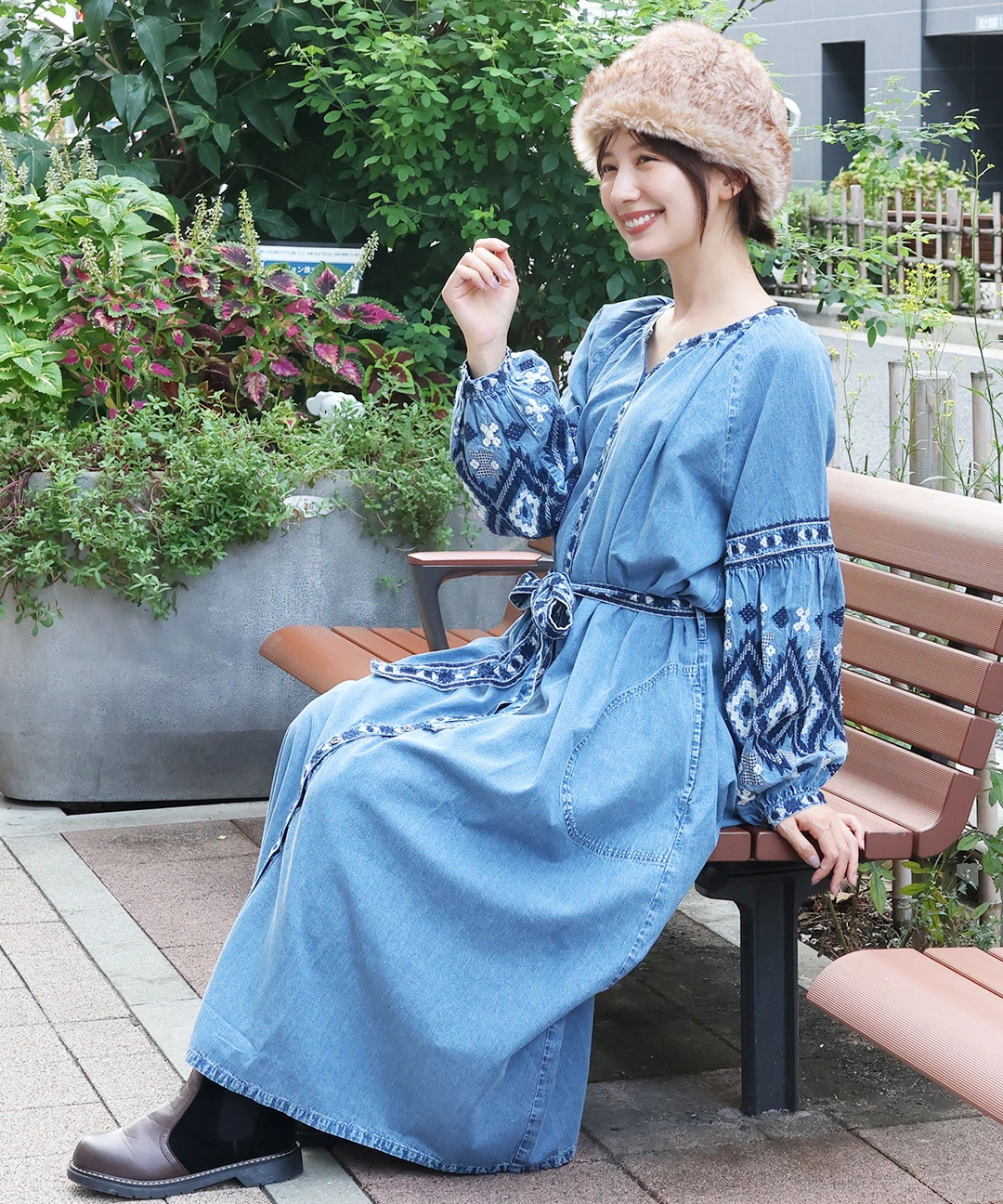 cokitika コキチカ ca4la カシラ コラボ　ファー帽子　ロシアハット フェイクファーロシアン帽 / ハット | エスニックファッション