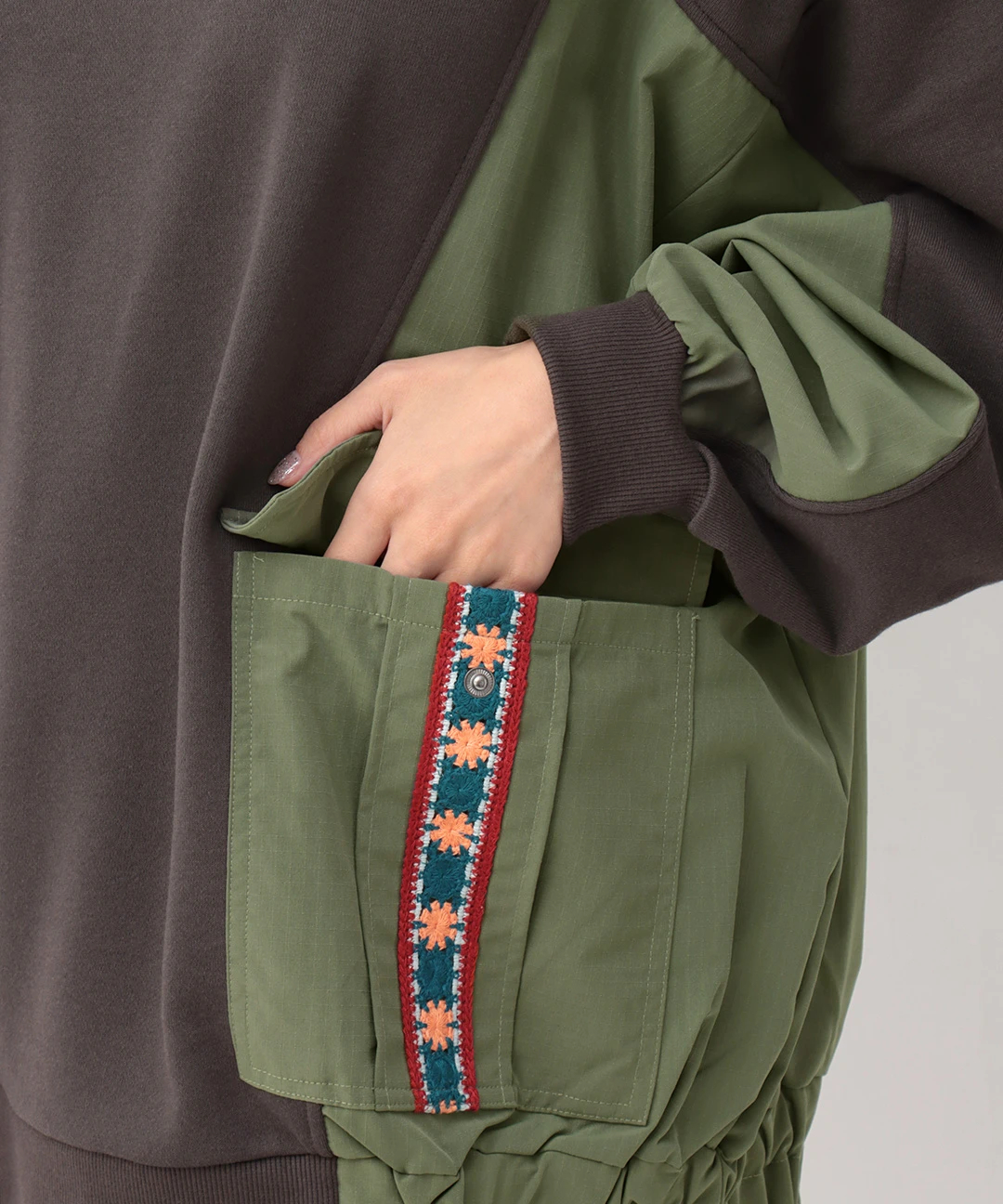 カーゴポケットドルマンプルオーバー / スウェット・パーカー