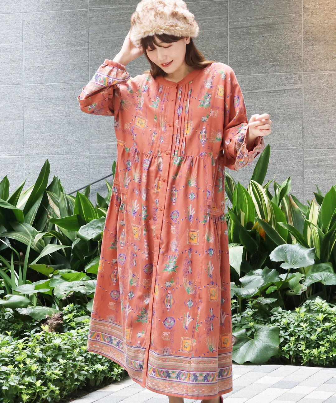 コットンメヒコプリントワンピース / ワンピース | エスニック