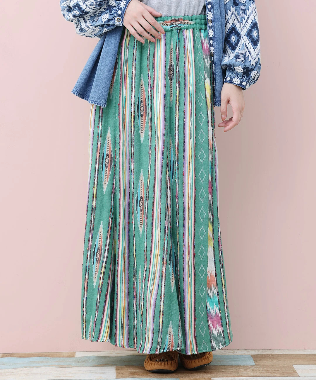 チチカカ（titicaca）/Rico メヒコストライプジャカードスカート Rico メヒコストライプジャカードスカート / スカート | エスニック