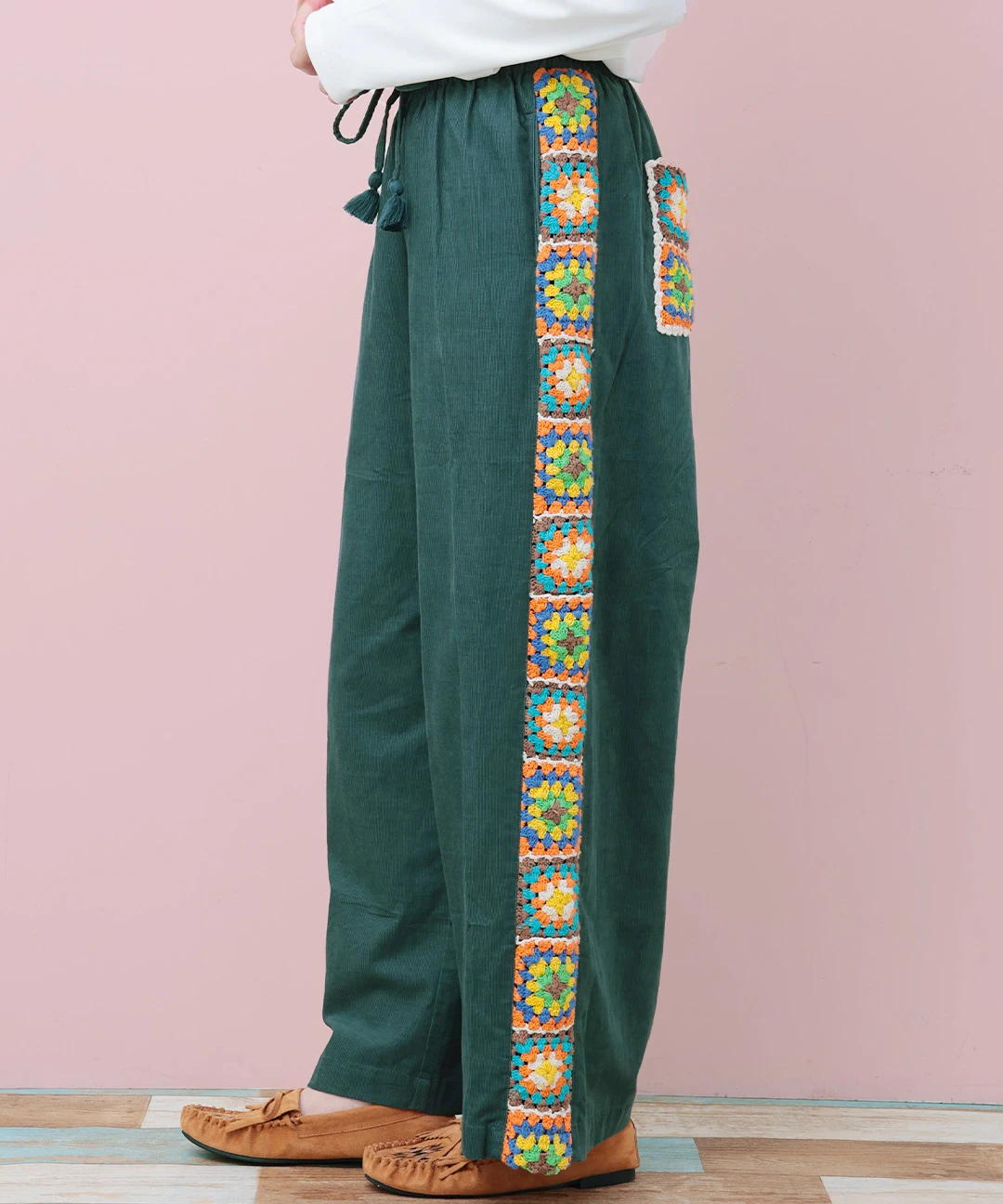 チチカカ（titicaca）/Rico クロシェコールパンツ Rico クロシェコールパンツ / パンツ | エスニックファッション＆雑貨