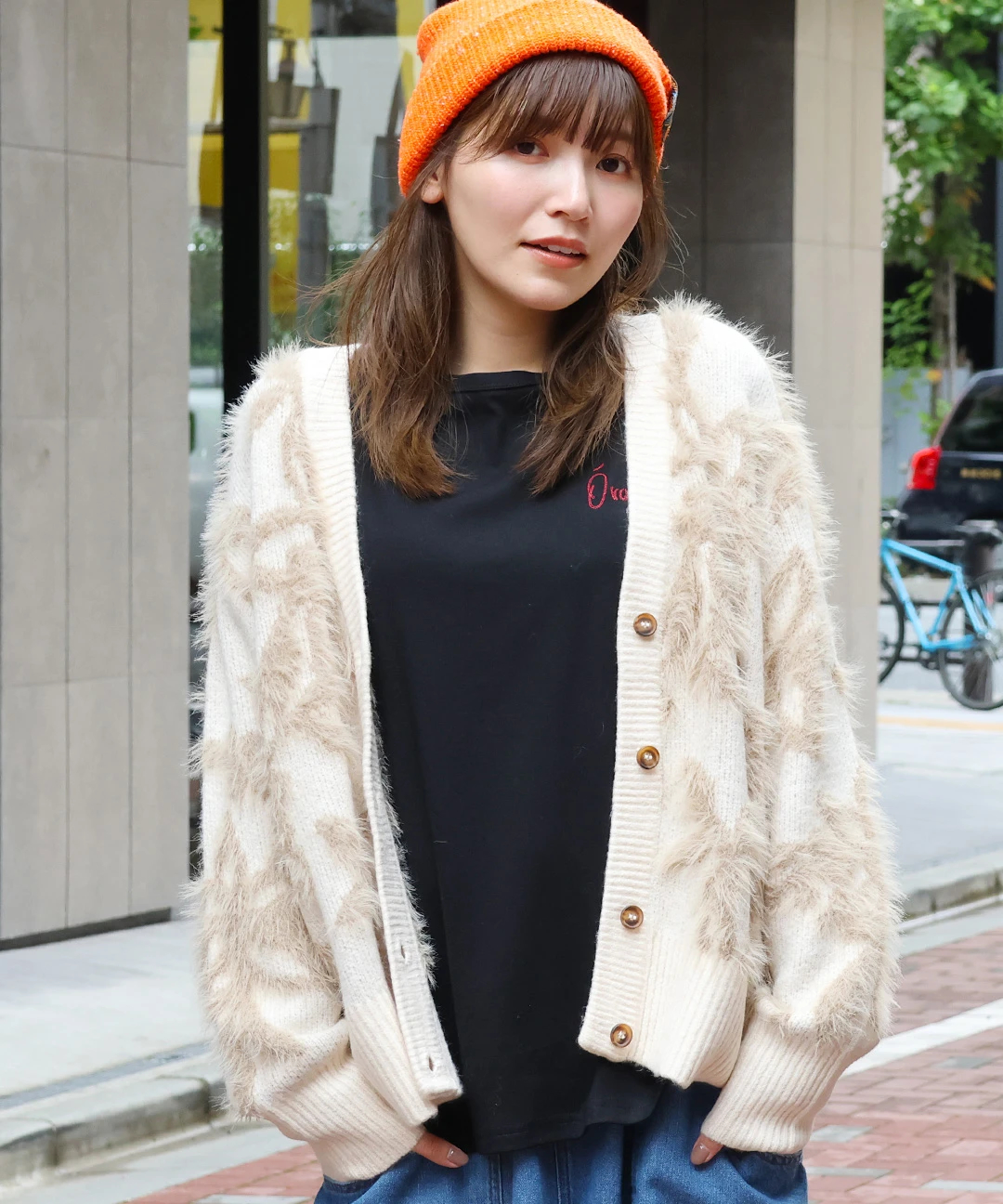 ヤクタッチフェザーニットカーディガン【2月24日(火)15時までの限定