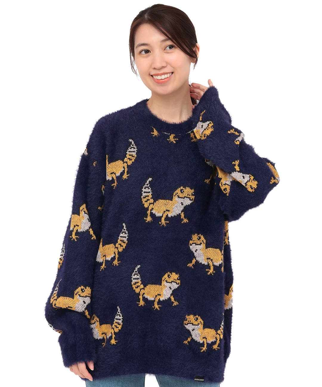 go slow caravan レオパードゲッコーシャギーセーター【WEB限定