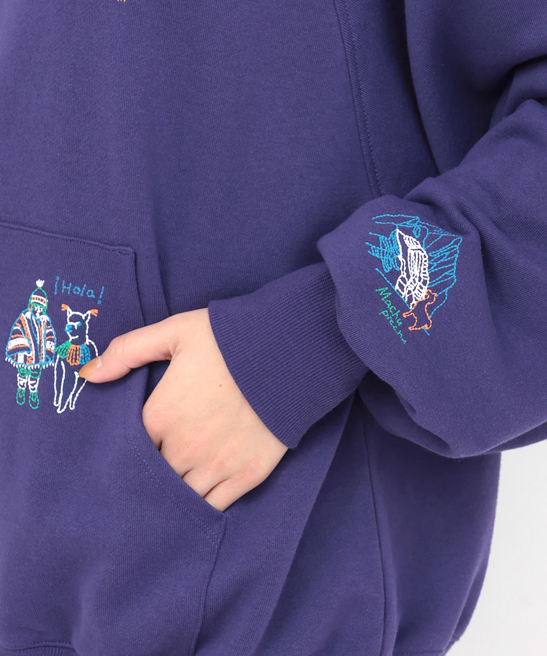 スケッチ刺繍ハーフジッププルオーバー / スウェット・パーカー