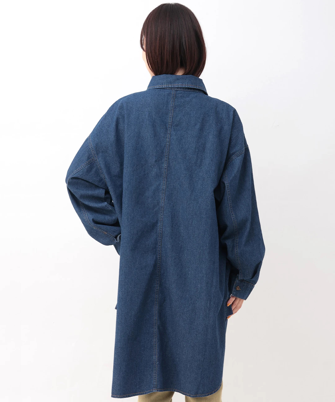 デニムチュニックシャツ(大きいサイズ) / シャツ・ブラウス