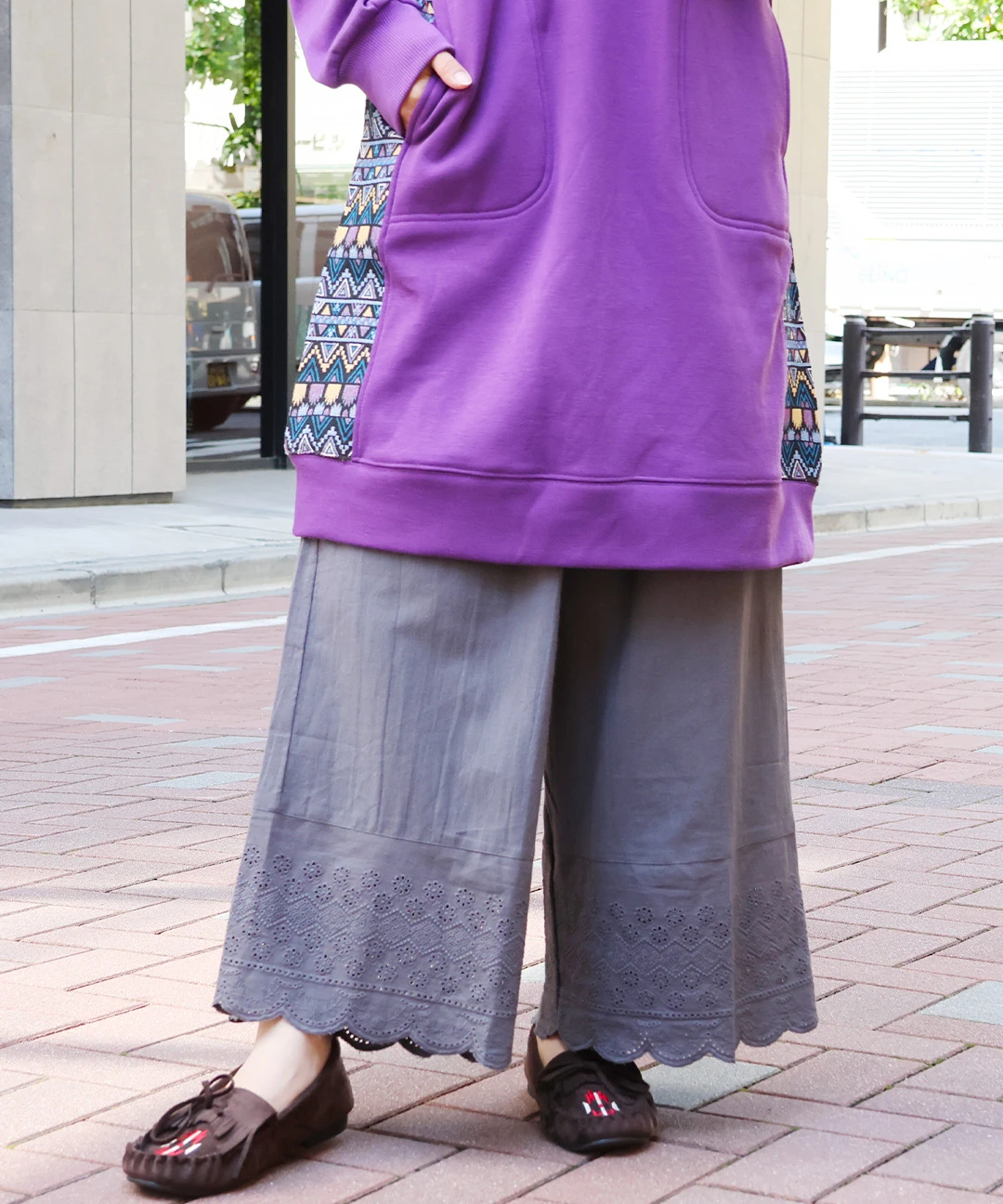 PORINA コットンツイル裾レースペチパンツ【WEB限定】 / パンツ