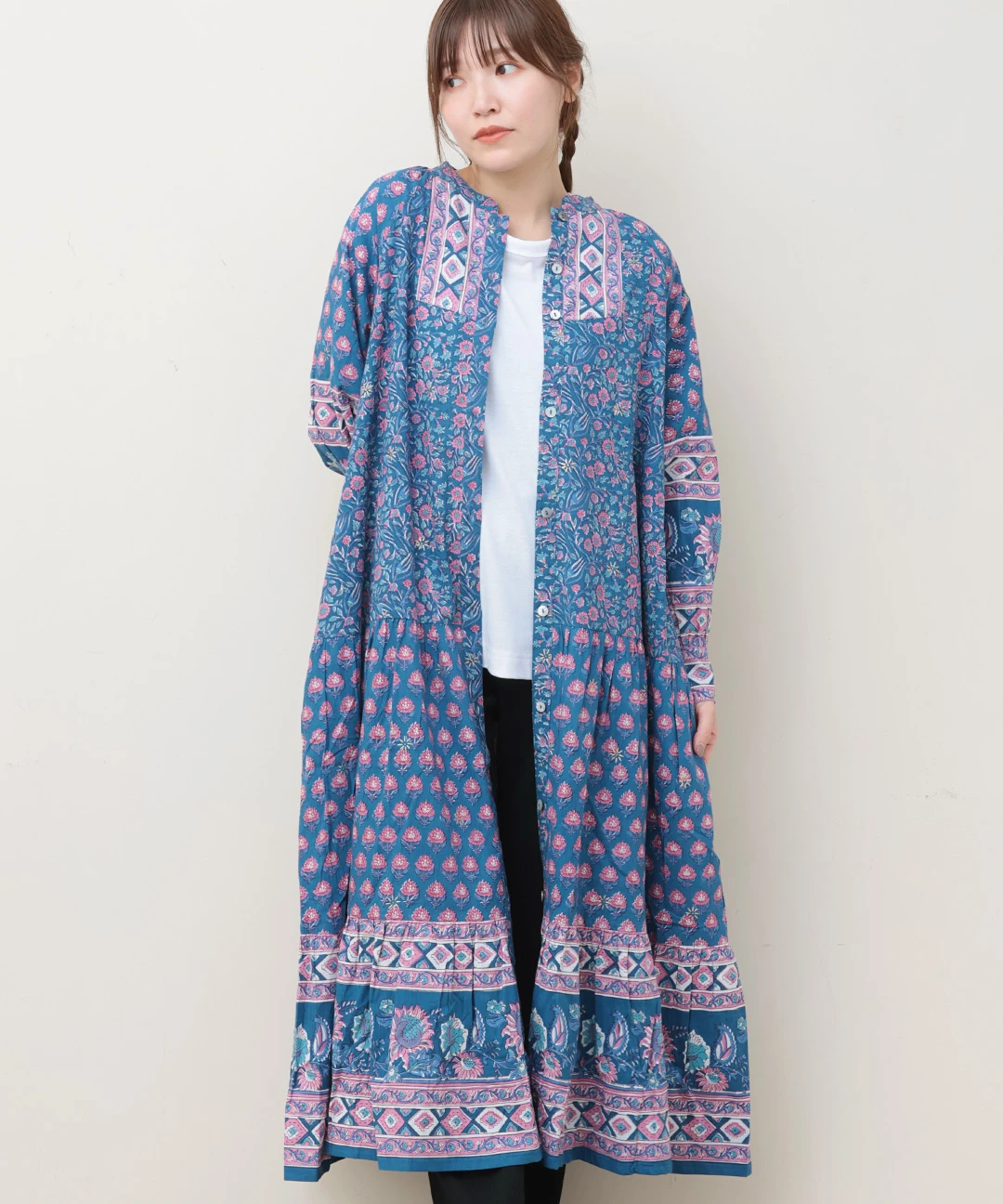 2925◆ESTNATION hanita(ハニタ)ワンピース★新品イタリア製 ESTNATION / タフタニットコンビワンピース《ONLINE EXCLUSIVE