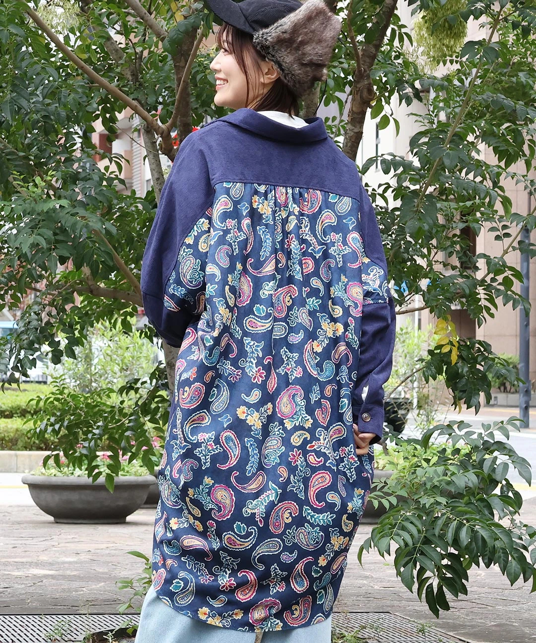 ペイズリードッキングシャツワンピース / ワンピース | エスニック