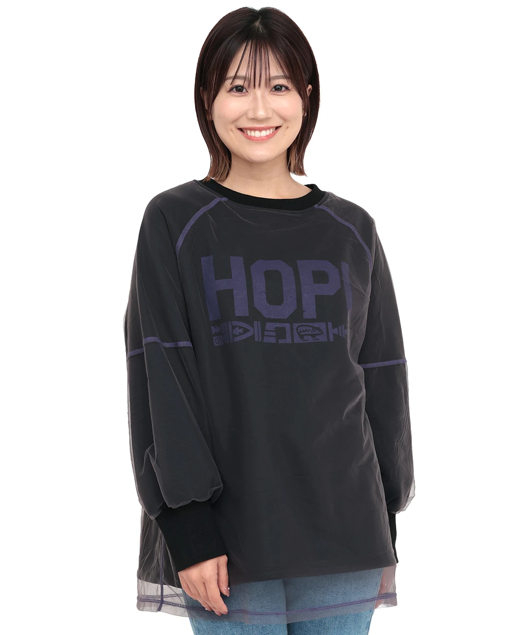 チュールレイヤードスウェットプルオーバー / スウェット・パーカー