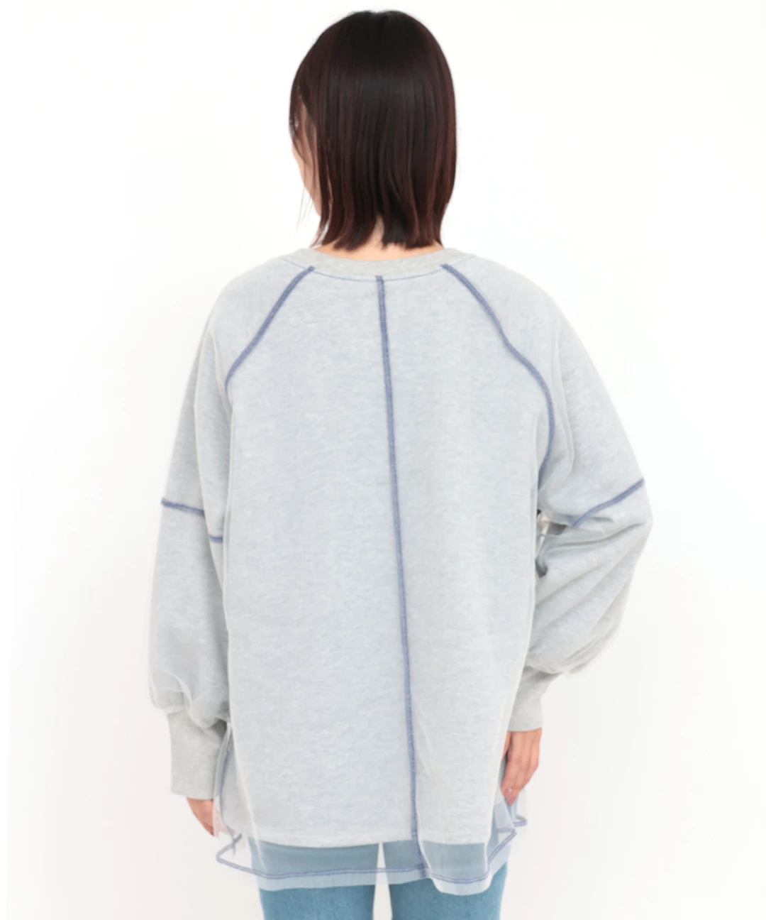 チュールレイヤードスウェットプルオーバー / スウェット・パーカー